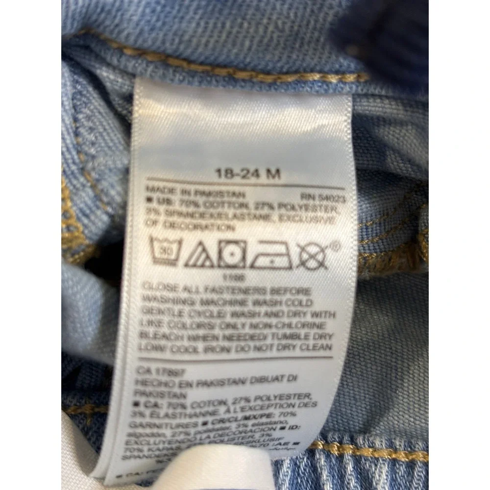 Old Navy Ballerina Toddler Girls‎ Rainbow Embroidered Skinny Jeans Light 18-24